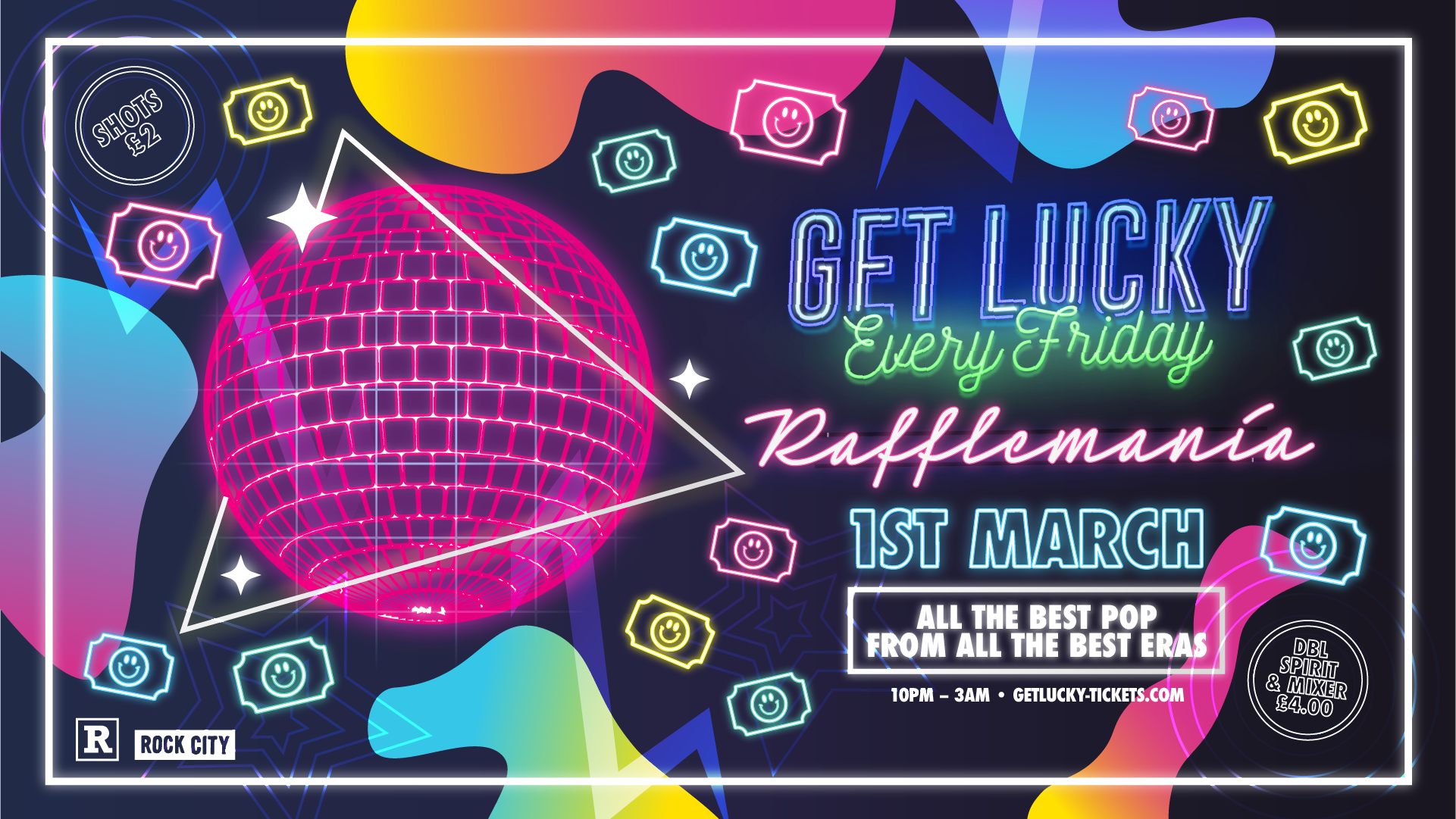 Get Lucky – Rafflemania – Nottingham’s Biggest Friday Night – 01/03/24