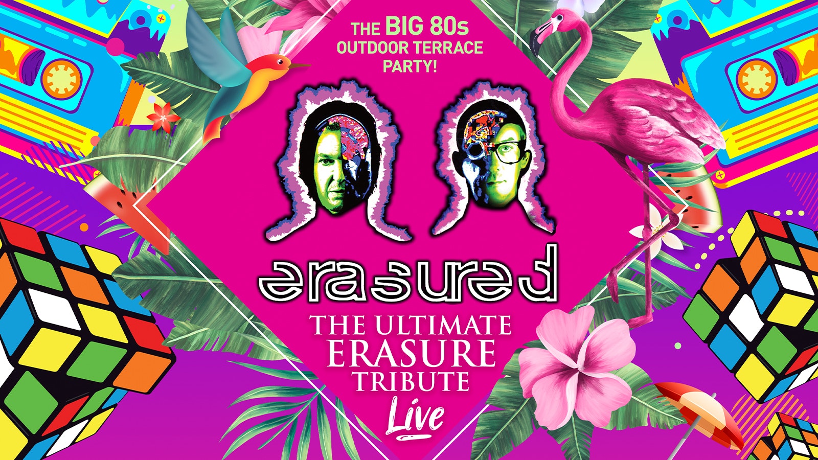 BIG 80s OUTDOOR TERRACE PARTY LIVE ft ERASURE’S Greatest Hits & 80s Party