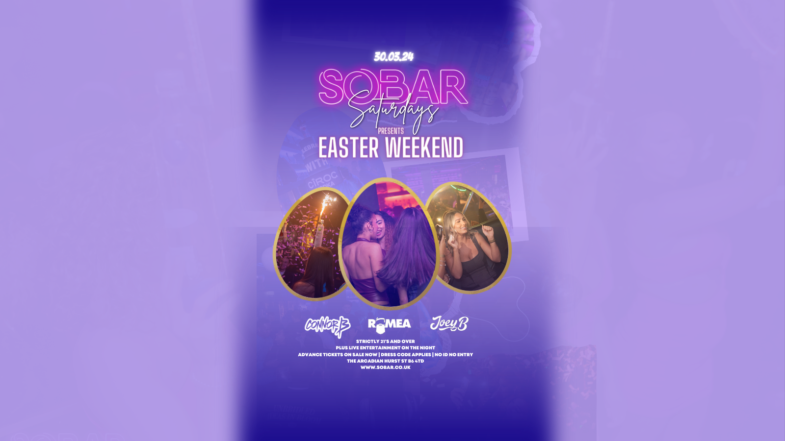 SOBAR SATURDAYS – EASTER WEEKEND!