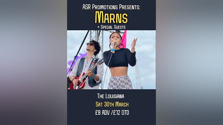 ASR Promotions Presents: Marns + Support 
