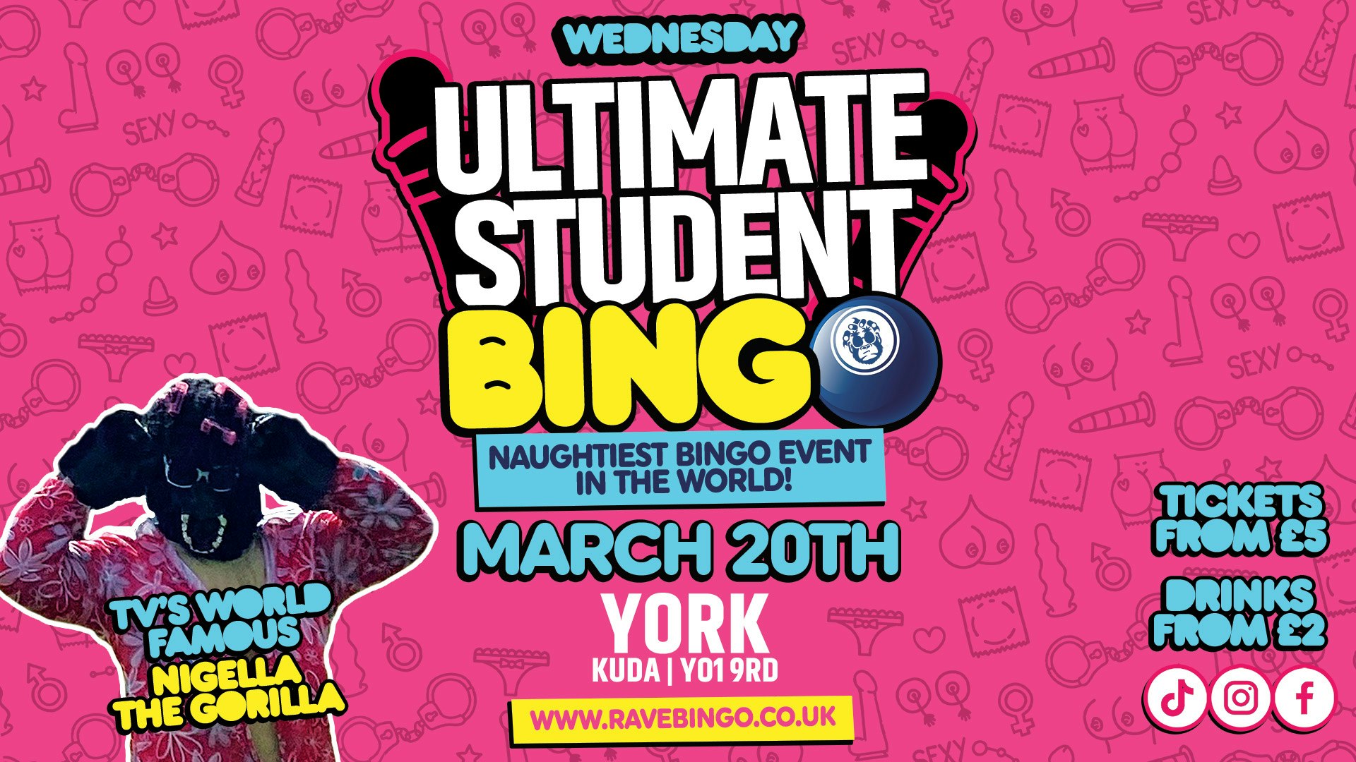 Ultimate Student Bingo // York // Wednesday 20th March