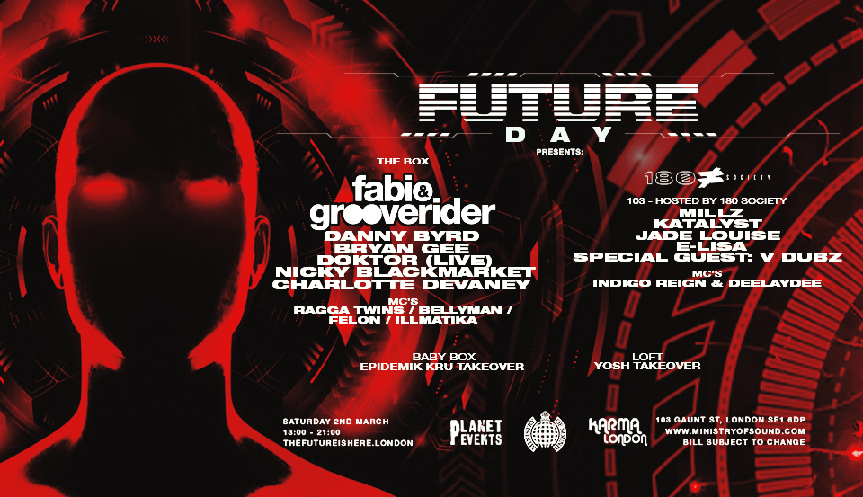 Ministry of Sound present: FUTURE DAY PARTY ft FABIO & GROOVERIDER, DOKTOR + MORE  🔊