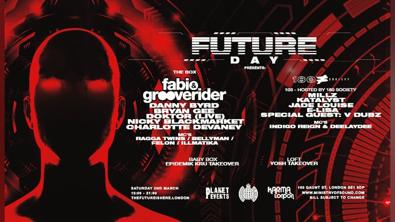 Ministry of Sound present: FUTURE DAY PARTY  ft FABIO & GROOVERIDER, DOKTOR + MORE  🔊