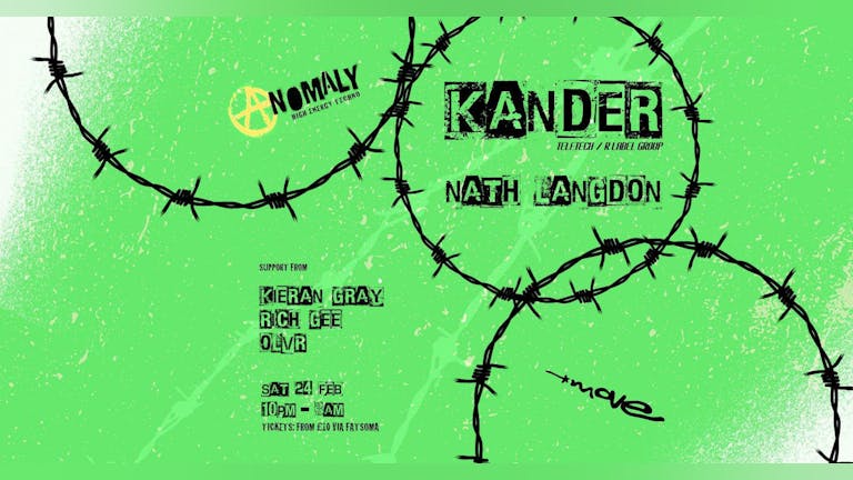 ANOMALY - KANDER - Nath Langdon - HARD TECHNO - EXETER