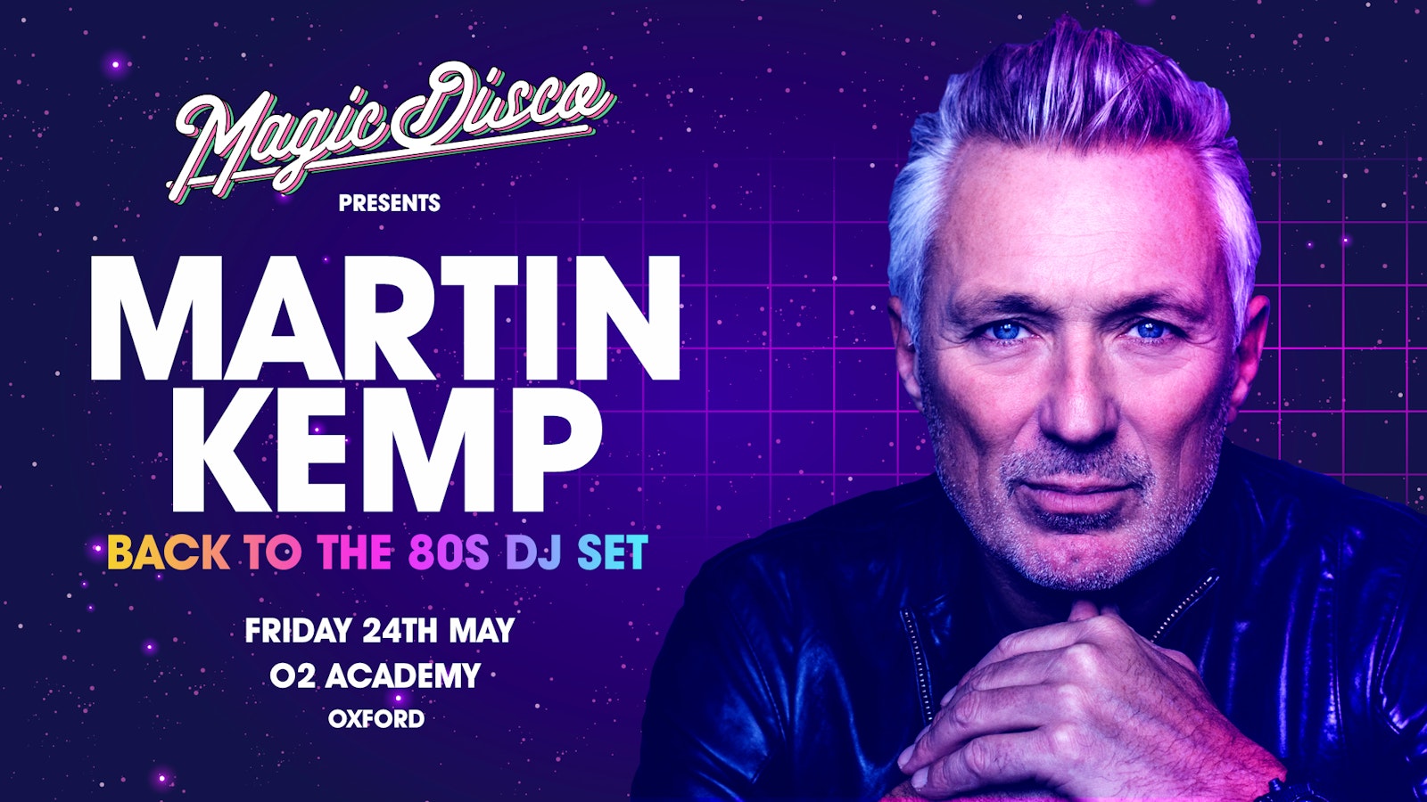 Martin Kemp Live DJ set – Back to the 80’s – Oxford
