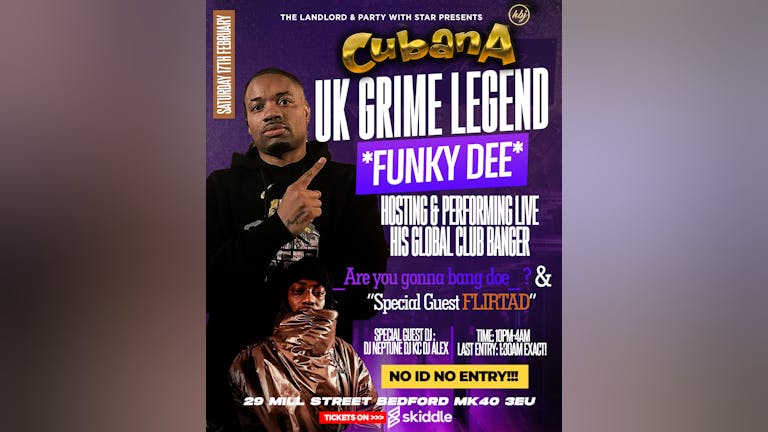 Uk rap legends Funkydee and Flirta D live in bedford Saturday 17th February 