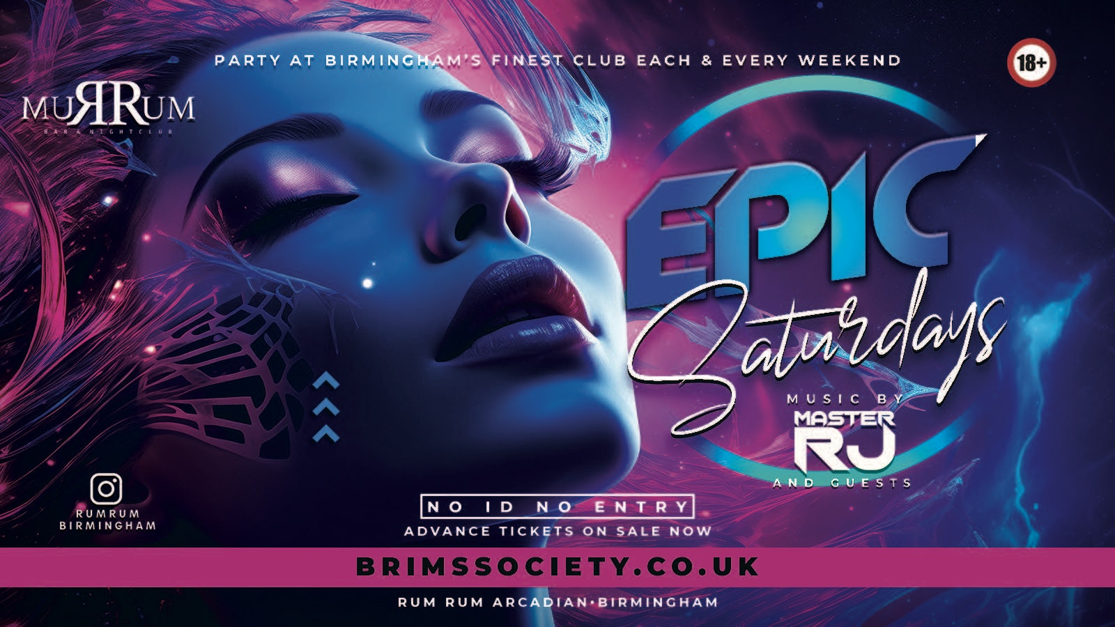 EPIC SATURDAYS AT RUM RUM 🔞 – GIVEAWAY 100 x FREE ENTRY TICKETS