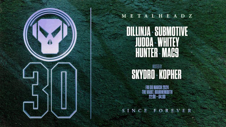 Metalheadz 30th Anniversary Tour - Bournemouth