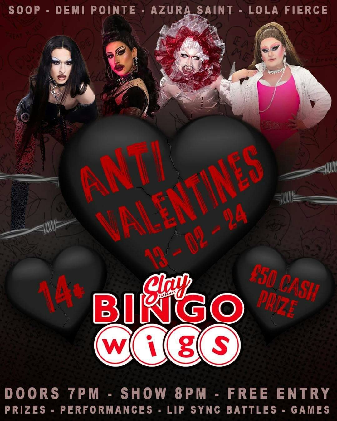 Bingo Wigs – Anti Valetines Special