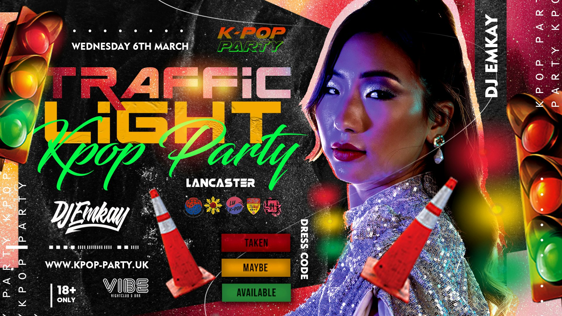 K-Pop TRAFFIC LIGHT Party Lancaster with DJ EMKAY | Wednesday 6th March