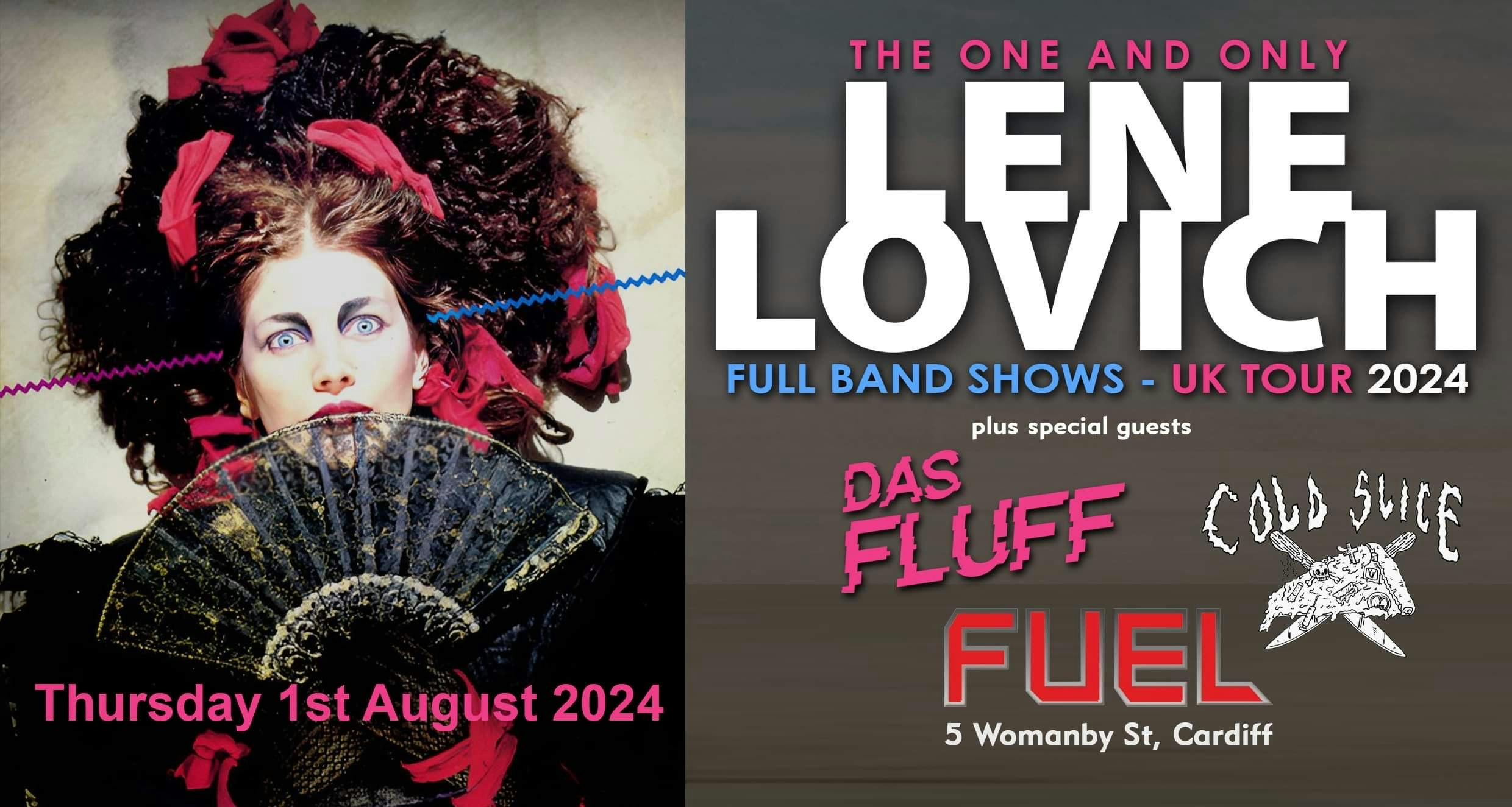 LENE LOVICH – Full band show! + DAS FLUFF & COLD SLICE