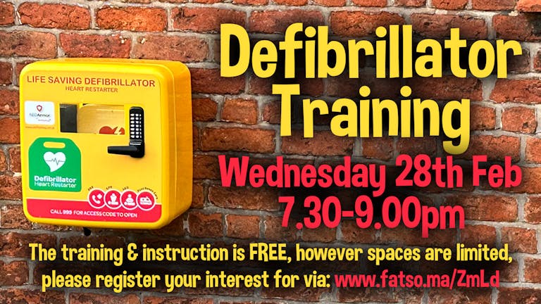 Defibrillator Training - Wednesday 28th February 2024
