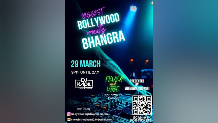 Biggest Bollywood meets Bhangra Night in Southampton 