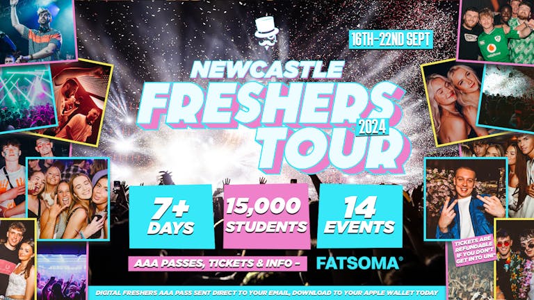 THE LOOSEDAYS NEWCASTLE FRESHERS TOUR | 7+ DAYS... 14 EVENTS 💙