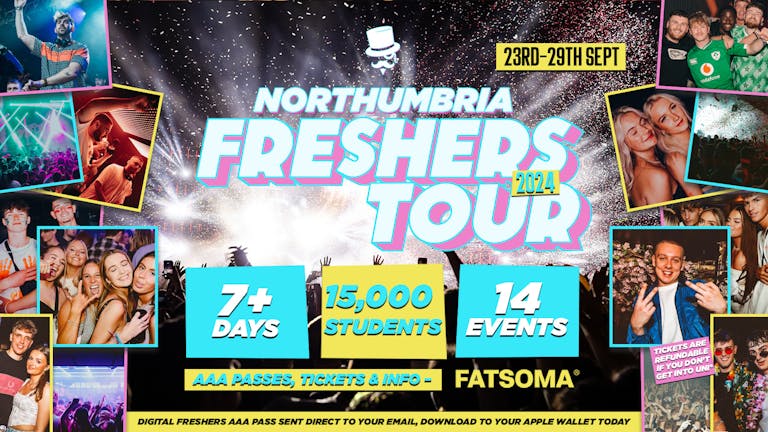 THE LOOSEDAYS NORTHUMBRIA FRESHERS TOUR | 7+ DAYS... 14 EVENTS 💜