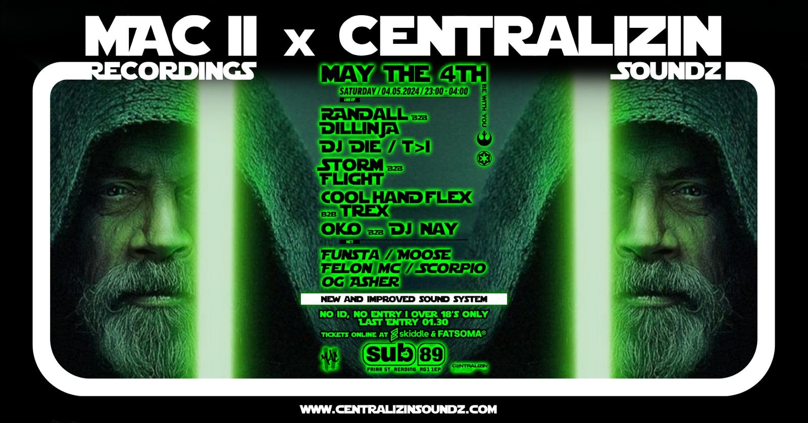 Mac 2 x Centralizin Soundz: Randall b2b Dillinja / Die / T>I ++