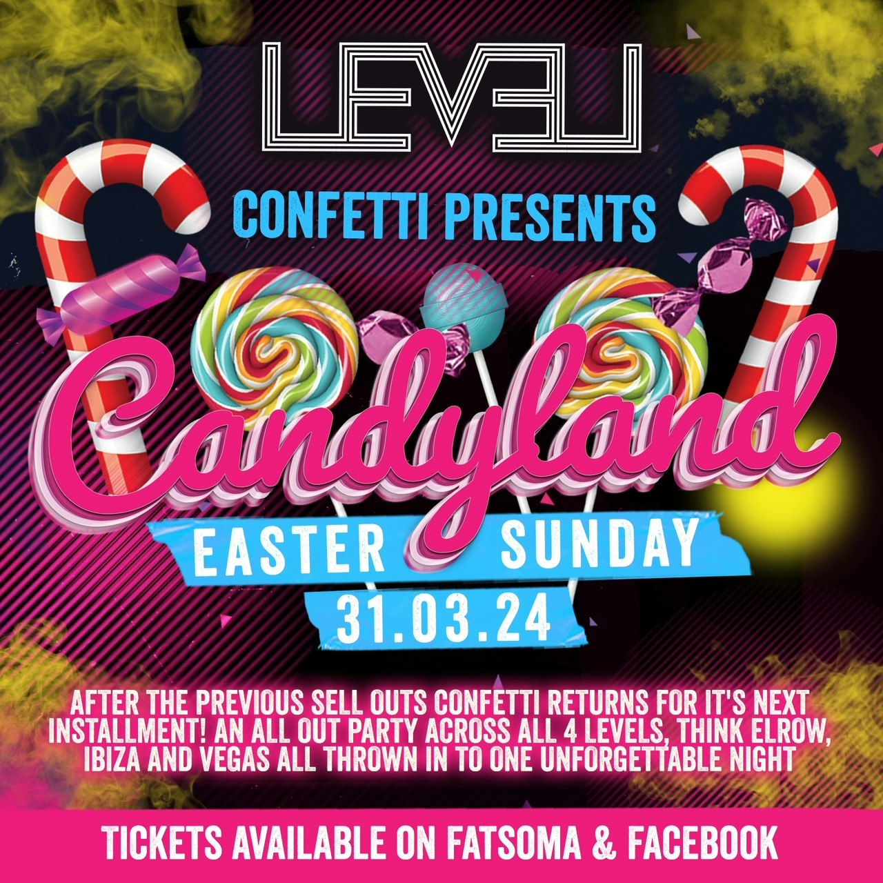 EASTER Bank Holiday Sunday Confetti Presents Candy Land