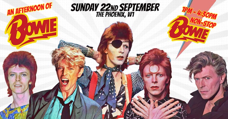An Afternoon of David Bowie - 22nd September 2024- Nearly 20% sold already