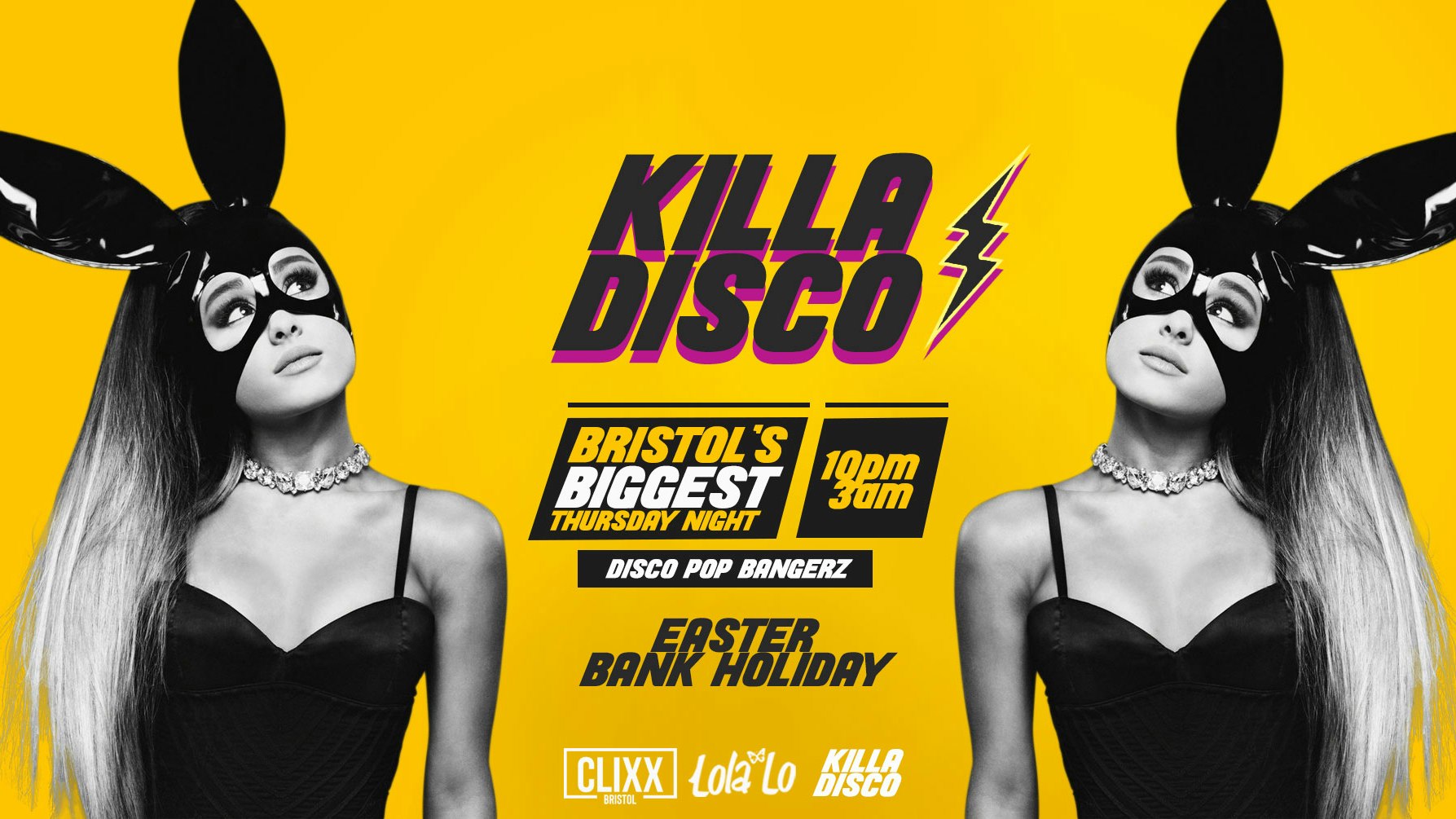 KILLA DISCO ⚡ Easter Bank Holiday Boogie –  Free shot with every ticket 😋