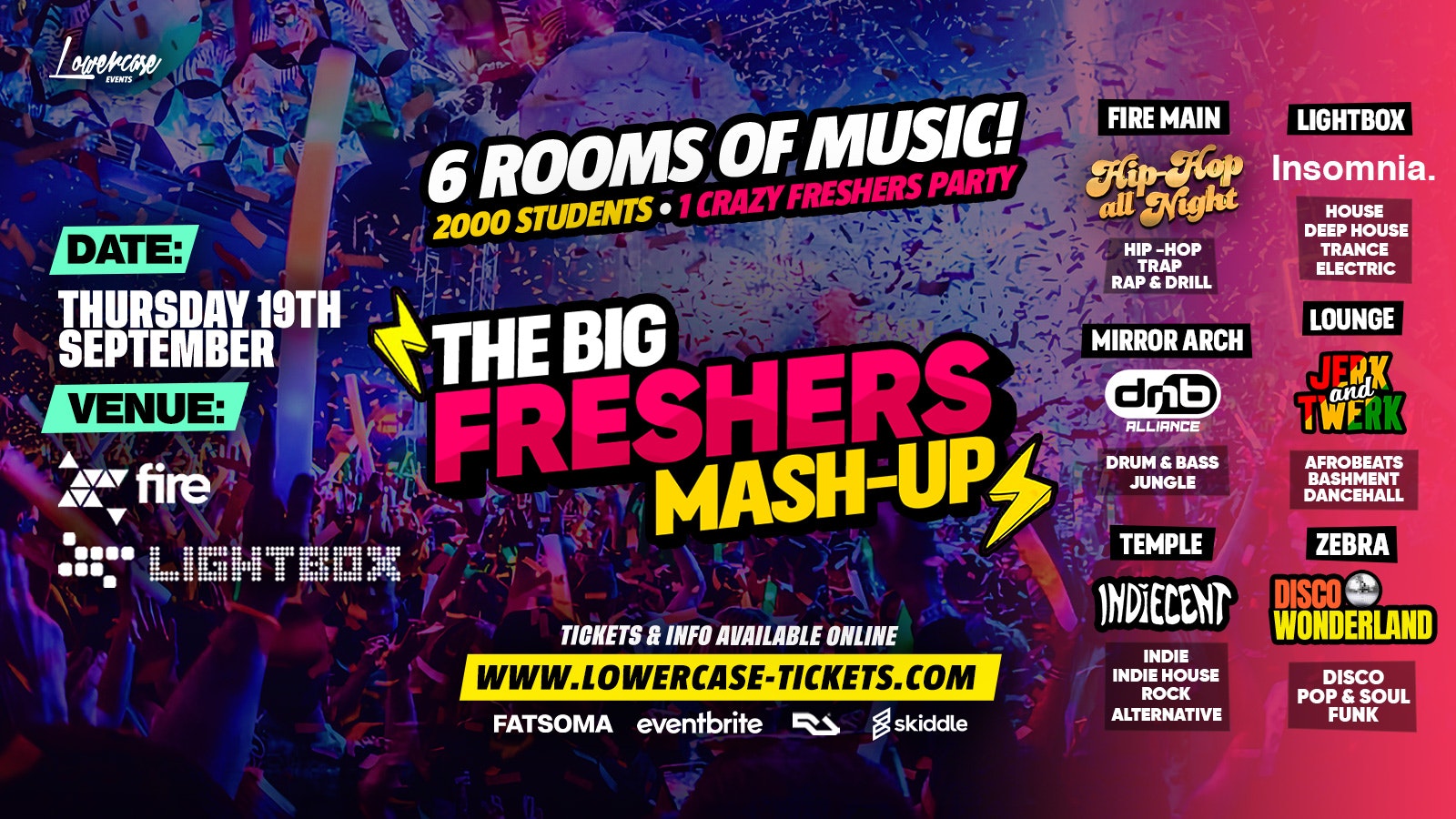 THE BIG LONDON FRESHERS MASHUP – FULL VENUE TAKEOVER WITH 6 HUGE BRANDS + 2000 STUDENTS! THE ULTIMATE FRESHERS EXPERIENCE – LONDON FRESHERS WEEK 2024