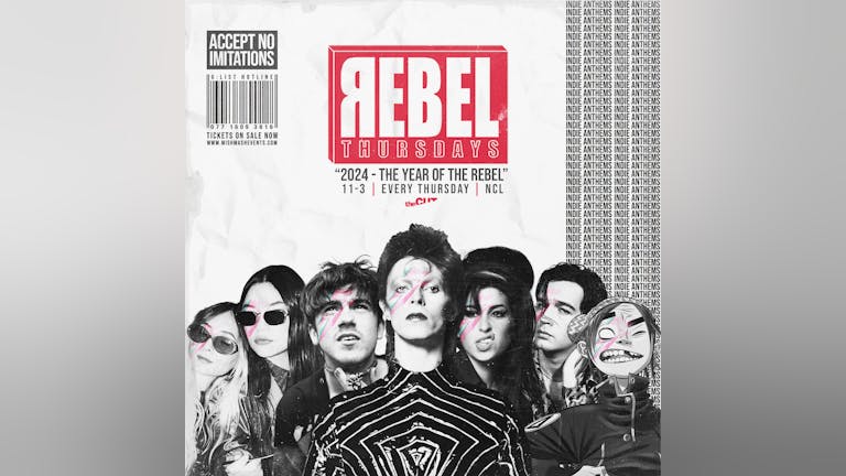 REBEL / Indie Thursdays at theCUT - 25TH APRIL