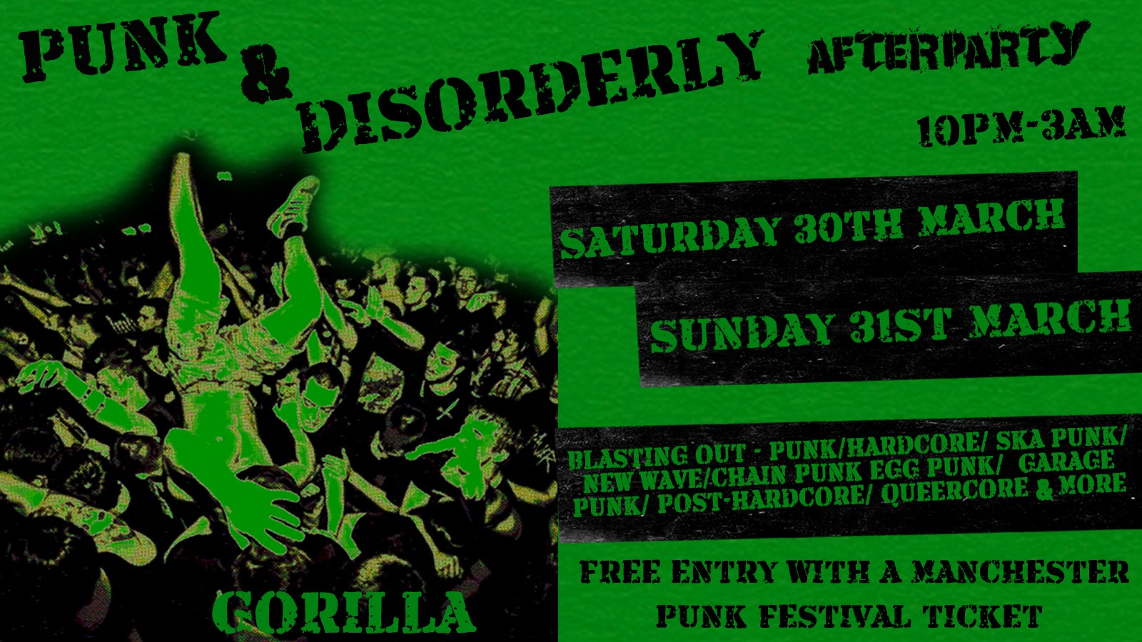 PUNK & DISORDERLY – AFTERPARTY