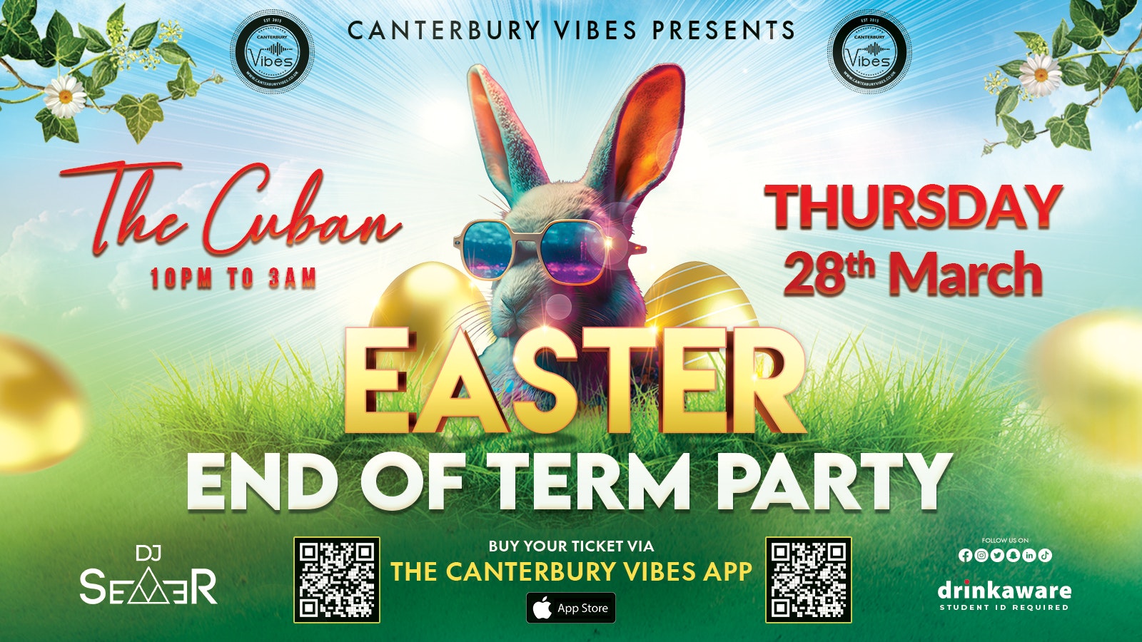 Easter Bank Holiday Weekend – End of Term Party @ The Cuban