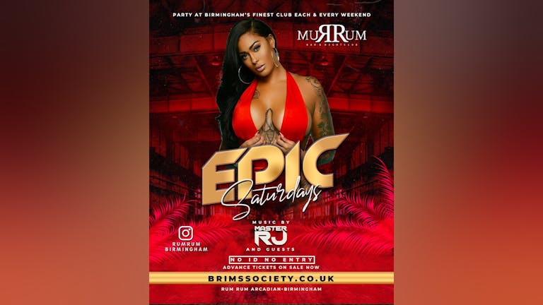 EPIC SATURDAYS AT RUM RUM 🔞 - GIVEAWAY 100 x FREE ENTRY TICKETS