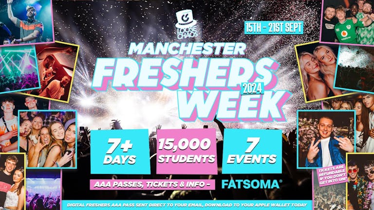 THE LOOSECHAOS MANCHESTER FRESHERS WEEK 🪩💞 7+ EVENTS OVER 7+ DAYS // INCLUDES TROPILOCO - JOSHUA BROOK + ARK & MORE // LESS THAN £1 PER EVENT! MANCHESTER  2024