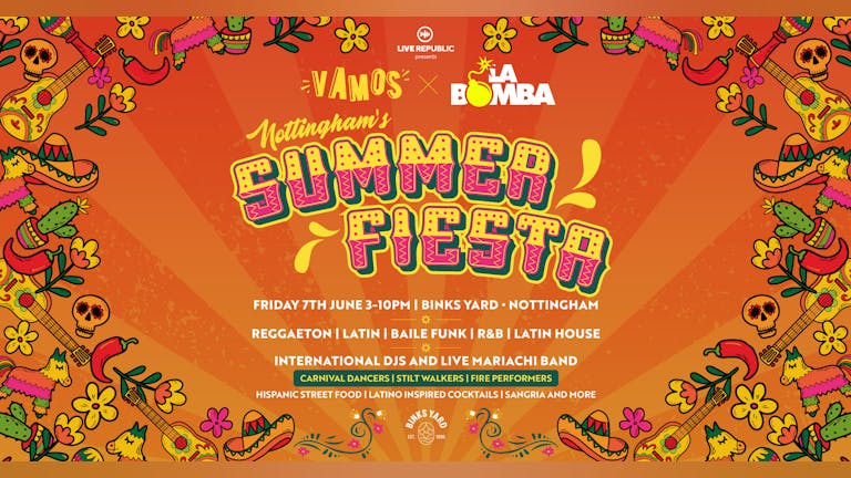 ☀️ Nottingham's Summer Fiesta 2024 ☀️ VAMOS! x La Bomba @ Binks Yard (Reggaeton & Latin Day Party) - 7th June