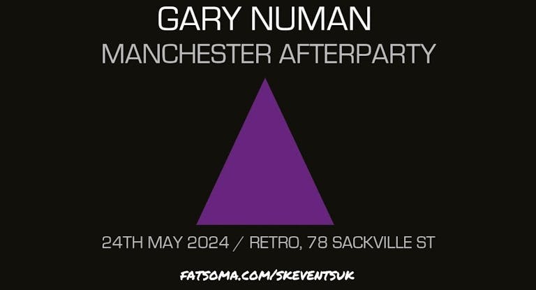 Gary Numan Manchester Aftershow Party - Retro - 78 Sackville Street