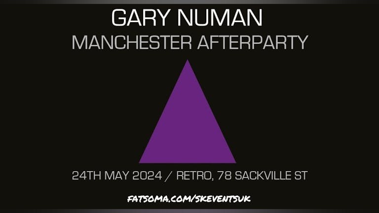 Gary Numan Manchester Aftershow Party - Retro - 78 Sackville Street