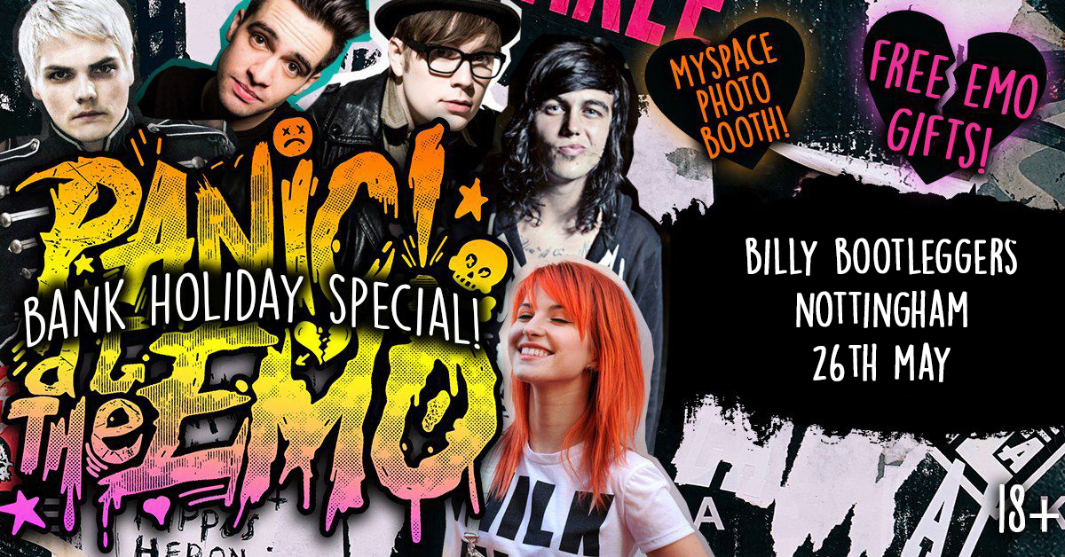 Panic At The Emo Clubnight: Bank Holiday Special at Billy Bootleggers Nottingham