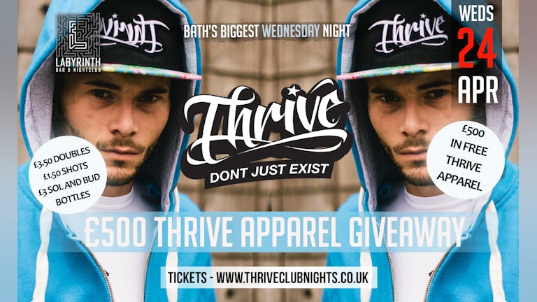 Thrive Wednesdays - £500 THRIVE APPAREL GIVEAWAY! 😲 Bath's Biggest Wednesday Night! ❤️‍🔥