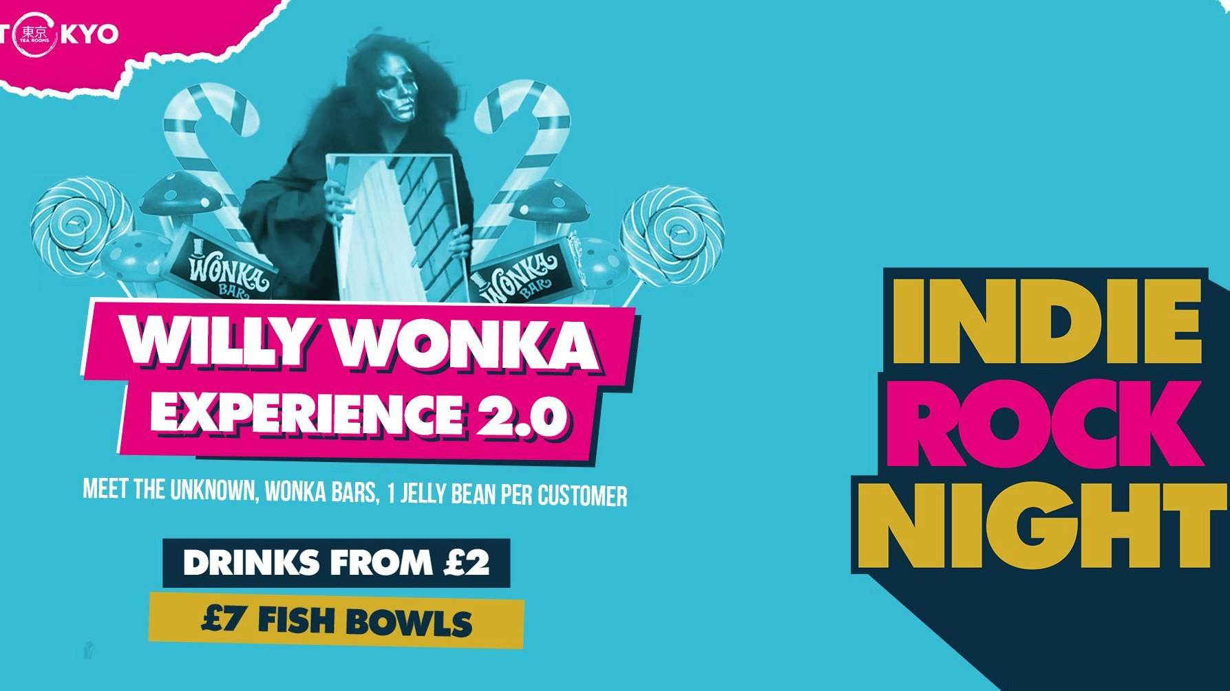 Indie Rock Night ∙ WONKA EXPERIENCE 2.0 (EASTER THURSDAY SPECIAL) *LAST 10 ONLINE TICKETS*