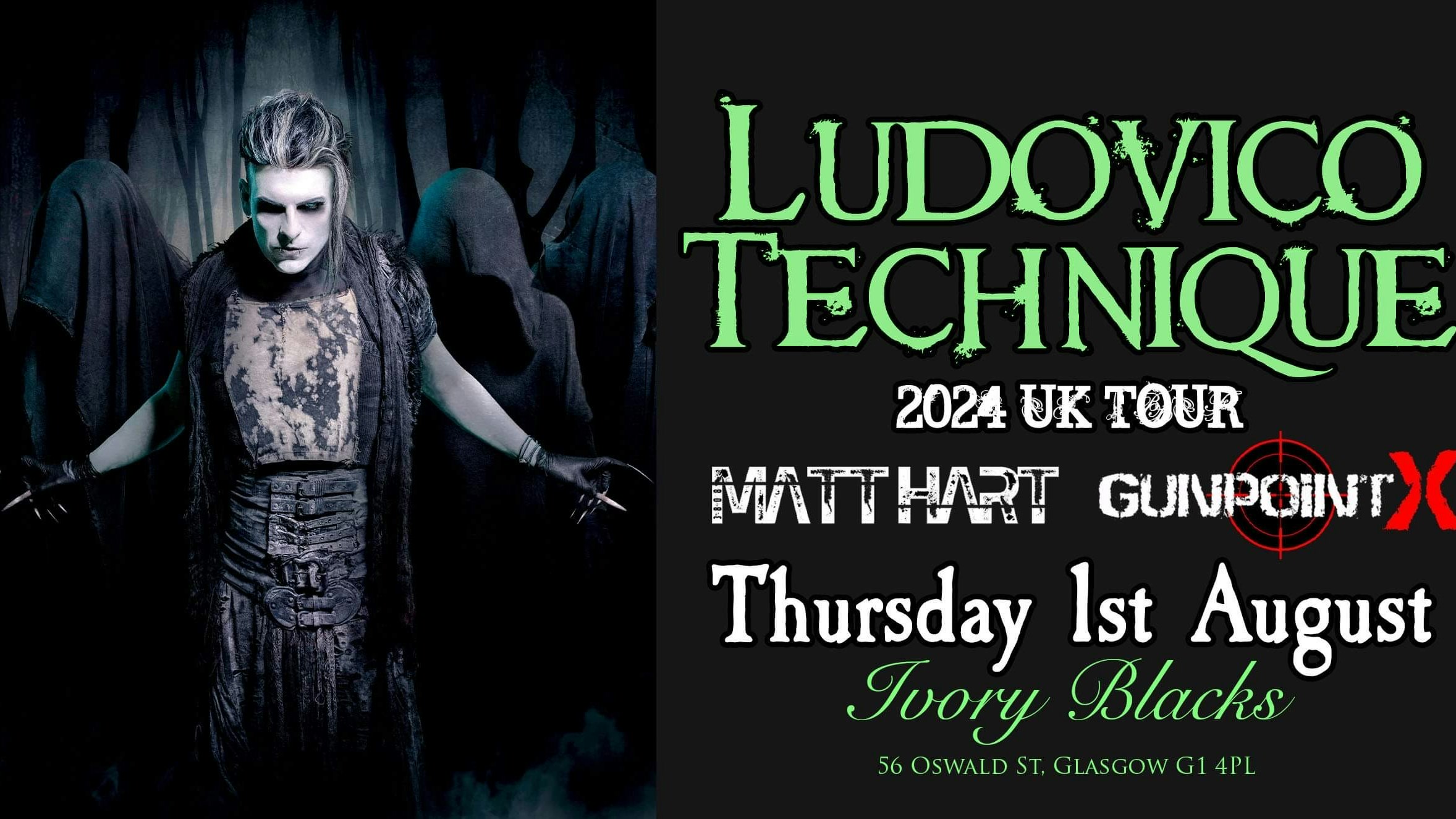 LUDOVICO TECHNIQUE 2024 UK TOUR + Matt Hart & GunPoint X