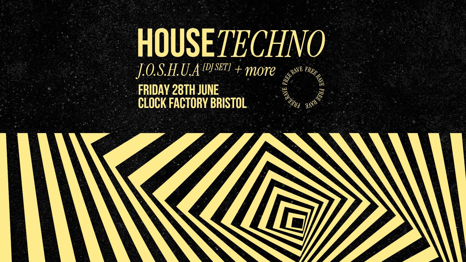House & Techno FREE RAVE! J.O.S.H.U.A [DJ Set] + Support