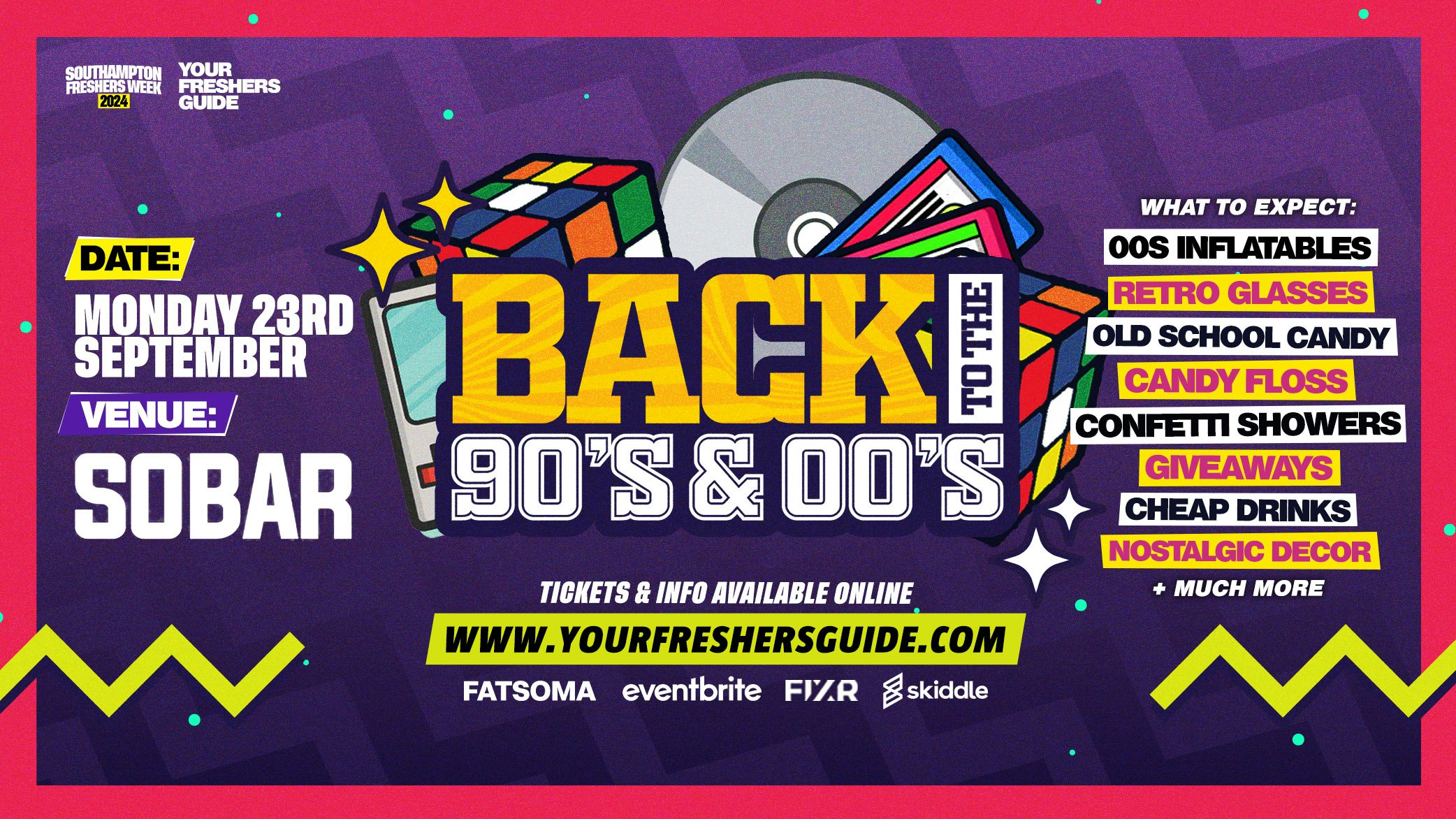 Back to the 90s & 00s | Plymouth Freshers 2024