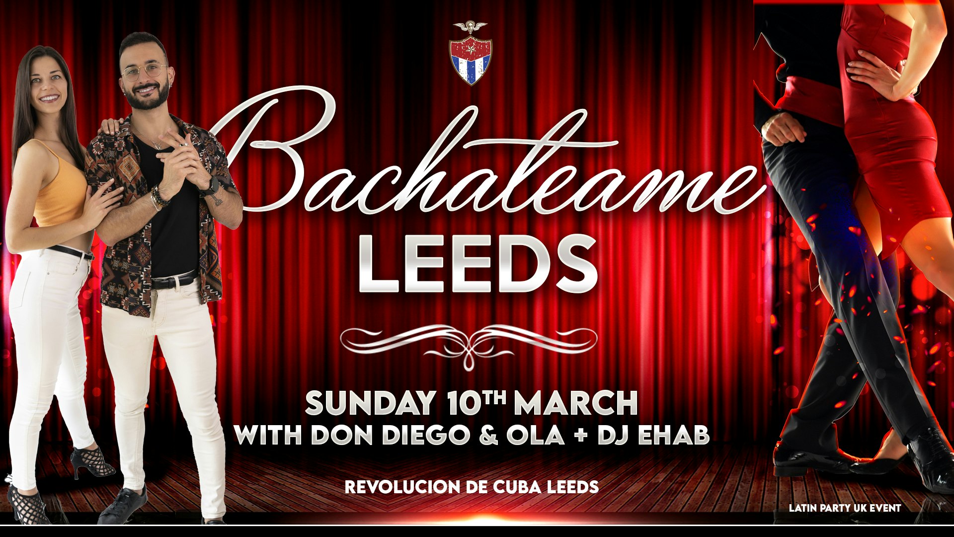 Bachateame Leeds – Sunday 10th March | Revolucion De Cuba