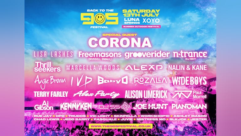  Back To The 90s - Summer Outdoor Festival - Birmingham [THIRD RELEASE RUNNING LOW!]