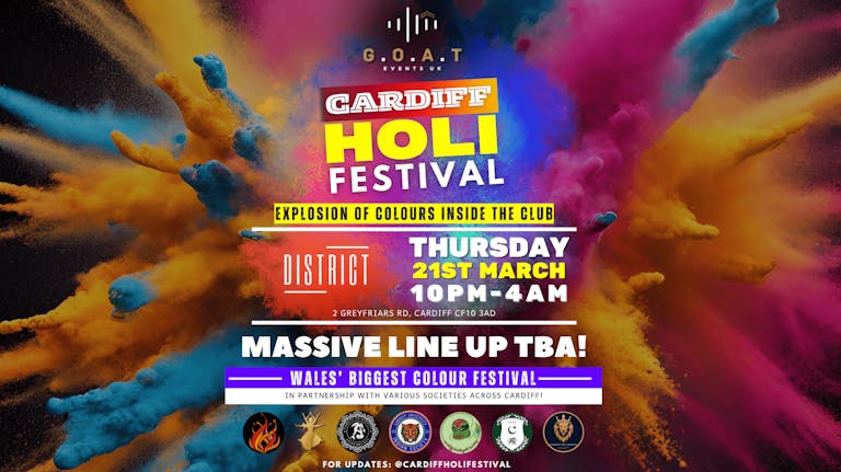 (80% SOLD OUT) CARDIFF INDOOR HOLI FESTIVAL 2024 | BIGGEST STUDENTS HOLI EVENT IN CARDIFF