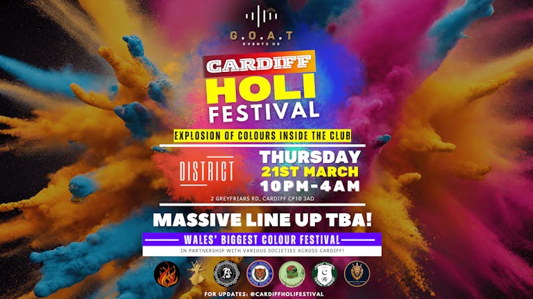 (80% SOLD OUT) CARDIFF INDOOR HOLI FESTIVAL 2024 | BIGGEST STUDENTS HOLI EVENT IN CARDIFF