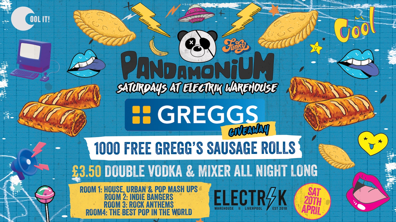 Pandamonium Saturdays – GREGGS SPECIAL! 1000 Free Sausage Rolls