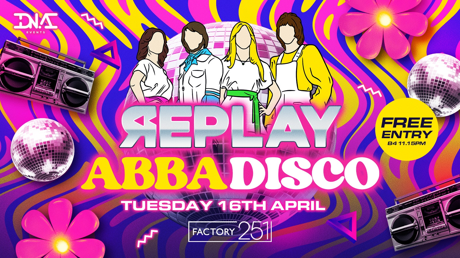 Replay Tuesdays ABBA Disco – Free Entry 🕺🏽🪩