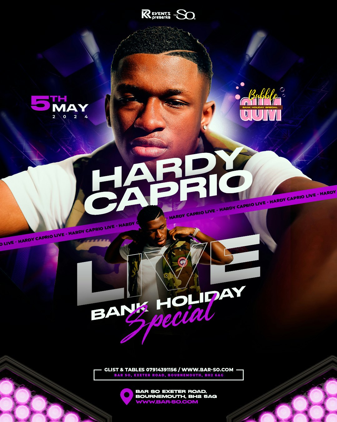 Hardy Caprio & Philip George Live! Sunday 5th May || Bank Holiday Special at BAR SO Bournemouth