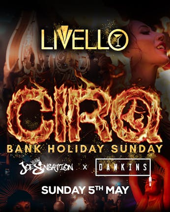 LIVELLO PRESENTS: CIRQ 🎪❤️‍🔥 | BANK HOLIDAY  SPECIAL - MAY 5TH | 81% SOLD OUT 🤡