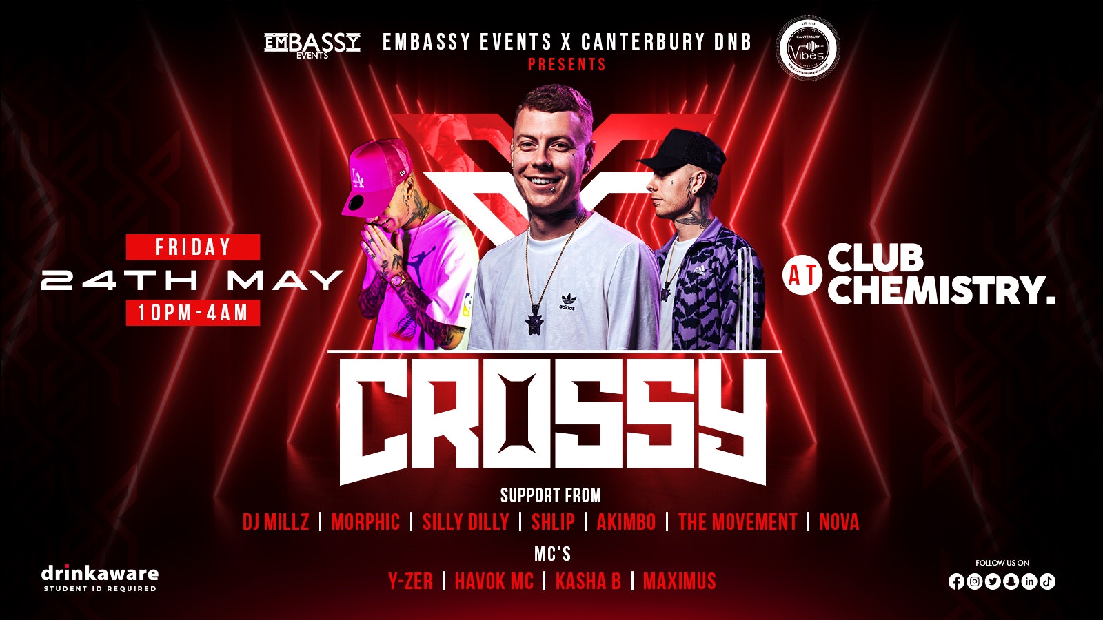 Crossy @ Club Chemistry – Embassy Events x Canterbury DnB