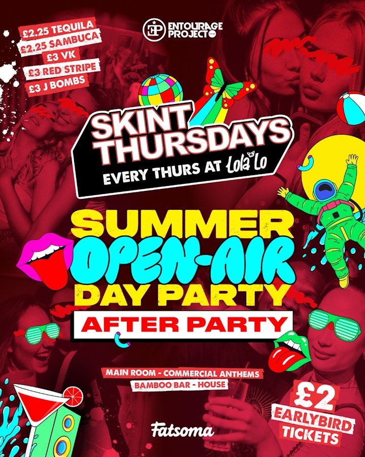 Skint Thursday @ Lola Lo – SUMMER OPEN-AIR AFTERPARTY ☀️
