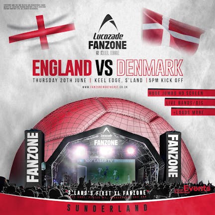 England Vs Denmark - 5pm Kick Off - Lucozade Euro 2024 Fanzone Sunderland