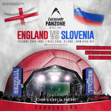 England Vs Slovenia - 8pm Kick Off - Lucozade Euro 2024 Fanzone Sunderland